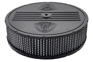 Air Filter Element - Round - 10 in Diameter - 2.5 in Tall - Wire Mesh Included - Paper - Gray - Holley Dominator - Each