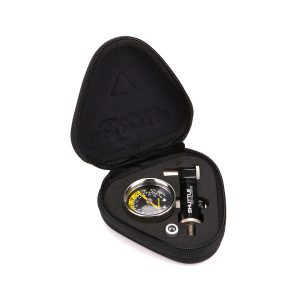 Shock Inflator and Gauge - Shuttle Gauge - 0-300 psi - Mechanical - Analog - Carbon Fiber Face - Penske 7150 Series Shocks - Each