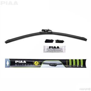 PIAA Si-Tech Wiper Blades 97070 Windshield Blade, Si-Tech, Beam, 28.000 in., Black, Metal/Plastic, Silicone, Each