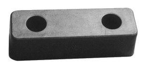 Trailer Door Bumper - 7-3/4 x 2 x 2-7/16 in - Rubber - Black - Each