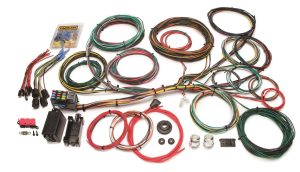 Painless Performance 21-Circuit Ford Color-Coded Universal Harnesses 10123 Wiring Harness, 21-Circuit, Dash Ignition, Front Mount Fuse Block, Spade Fuse, Ford, Passenger Car, Kit