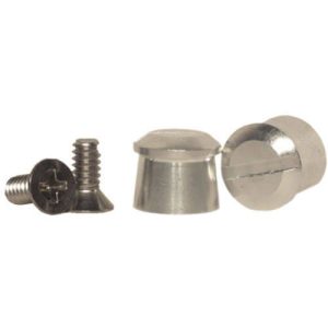 Helmet Tear Off Post - Aluminum - Silver Anodized - Pair