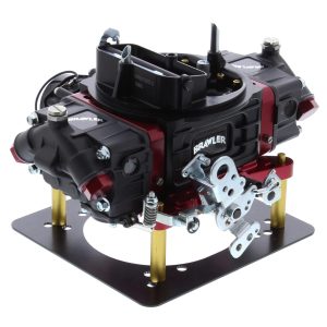 Quick Fuel Brawler Street Series 650 CFM 4-Barrel Carburetor BR-67318 Carburetor, Series, cfm, Mechanical Secondary, Electric Choke, 4-Barrel, Square Bore, Black, Red Anodized Metering Blocks, Each