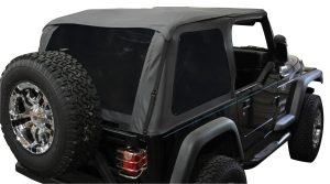 Rampage 1997-2006 Jeep Wrangler(TJ) Excludes LJ Unlimited Frameless Soft Top Kit - Black Diamond
