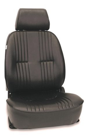 Procar Pro-90 Series 1300 Black Vinyl Seat 80-1300-51R Seat, 1300, Reclining Bucket, Passenger Side, Black, Each