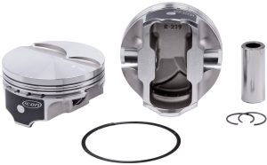 Piston - FHR - Forged - 4.005 in Bore - 1.5 x 1.5 x 3.0 mm Ring Groove - Minus 3.3 cc - GM LS-Series - Set of 8