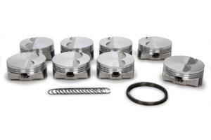 Piston - FHR - Forged - 4.000 in Bore - 1.5 x 1.5 x 3.0 mm Ring Groove - Minus 3.30 cc - GM LS-Series - Set of 8