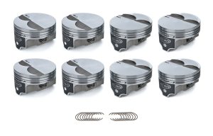 Piston - FHR - Forged - 4.030 in Bore - 1.5 x 1.5 x 3.0 mm Ring Grooves - Minus 3.30 cc - GM LS-Series - Set of 8