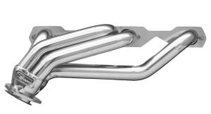Headers - Short Tube - 1.625 in Primary - 2.5 in Collector - Hardware Included - Steel - Silver Ceramic - Small Block Chevy - Pair
