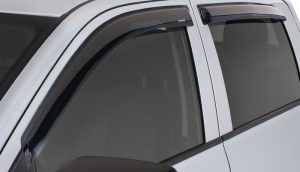 Stampede 2019 Chevy Silverado 1500 Double Cab Pickup Tape-Onz Sidewind Deflector 4pc - Smoke