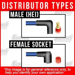 Taylor Distributor and Coil Boot Terminal Kits 46057 Boots Terminals, Black, Socket, 90 Degree Boots, 8mm, Set of 10