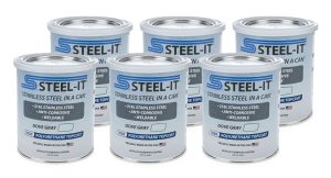 Paint - Stainless Steel in a Can - Urethane - Weldable - Non-Corrosive - Gray - 1 qt Can - Set of 6
