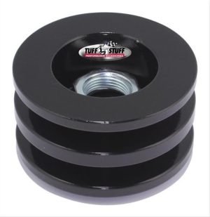 Tuff Stuff Performance Alternator Pulleys 7610FB Pulley, 2-Groove, V-belt, Black, 2.630 in. O.D., Each
