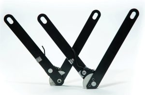 Gate King Tailgate Adjusters for 2017-2024 F-250 SUPER DUTY, F-350 2017-2023 F-450 DUTY - 241718 Adjuster, Cable Replacement, 8-Position, Steel, Black Powdercoated, Height Adjuster, Super Duty, Ford, Pair