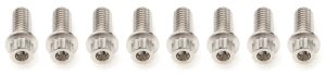 Brake Rotor Bolt - 5/16-18 in Thread - 0.75 in Long - 12 Point Head - Titanium - Natural - Set of 8