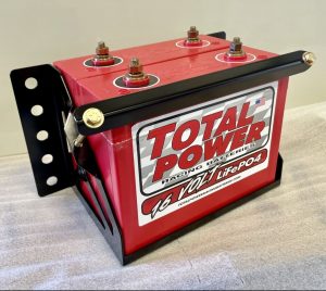 Battery Tray - 9.25 in Length x 6.375 in Wide x 7 in Height - Hardware Included - Steel - Black Powder Coat - Kit