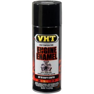 VHT Engine Enamel 11 Oz. Gloss Black SP124 Paint, High-Temperature, Engine, Enamel, Gloss, Black, oz., Aerosol Spray Can, Each