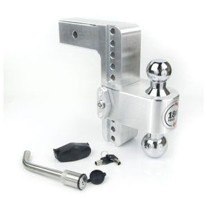 Weigh Safe 180 Hitch 8in Drop Hitch & 2.5in Shank (10K/18.5K GTWR) w/WS05 - Aluminum