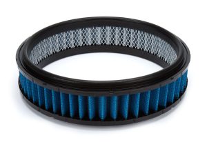 Air Filter Element - Classic Profile - Round - 14 in Diameter - 3 in Tall - Dry - Wire Mesh Included - Synthetic - Blue - Each