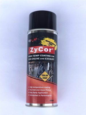 ZyCoat ZyCor Color Coat 19013 Thermal Barrier Coating, Coat, 13 oz., Aerosol, Black, Matte Finish, Each