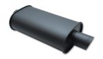 StreetPower FLAT BLACK Oval Muffler With Single Outlet/Inlet