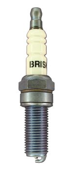 Brisk Silver Racing Spark Plugs ER10S Plug, Silver, 14mm Threads, 26.5mm Reach, Gasket Seat, Each