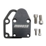 Moroso Chevrolet Small Block Fuel Pump Block-Off Plate w/Gaskets - Billet Aluminum