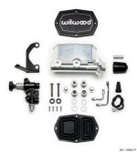 Wilwood Aluminum Tandem Compact Master Cylinder Kits 261-15662-P Cylinder, Compact, Aluminum, Polished, 1.120 in. Bore, Proportioning Valve, Fluid Tub